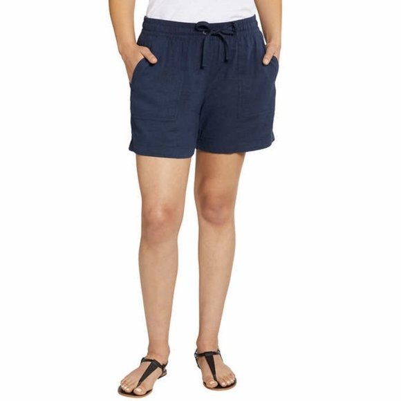 NWT Nautica Women's Linen Pull-On Short NEW - Picture 2 of 6
